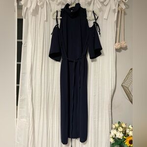 Topshop Navy Blue midi dress